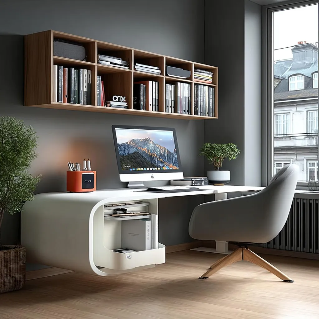 Optimisation poste de travail rangement sous bureau pour télétravail - 9