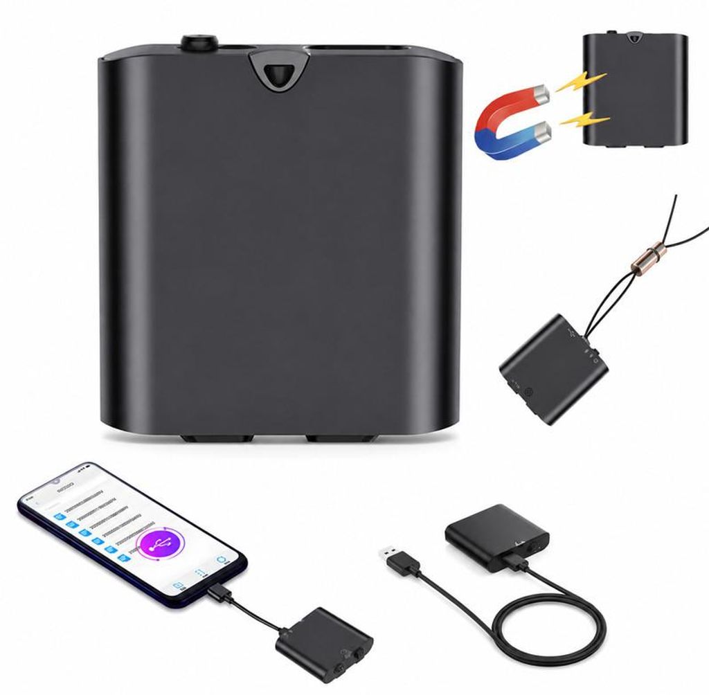 Kompaktes Diktiergerät Mini 8GB Voice Recorder Sprachaktivierung MP3 Player HD Aufnahme diskret magnetisch