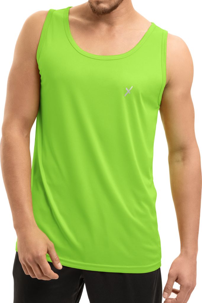 CFLEX Herren Sport Shirt Fitness Tanktop Sportswear Collection - Electric Green XXL