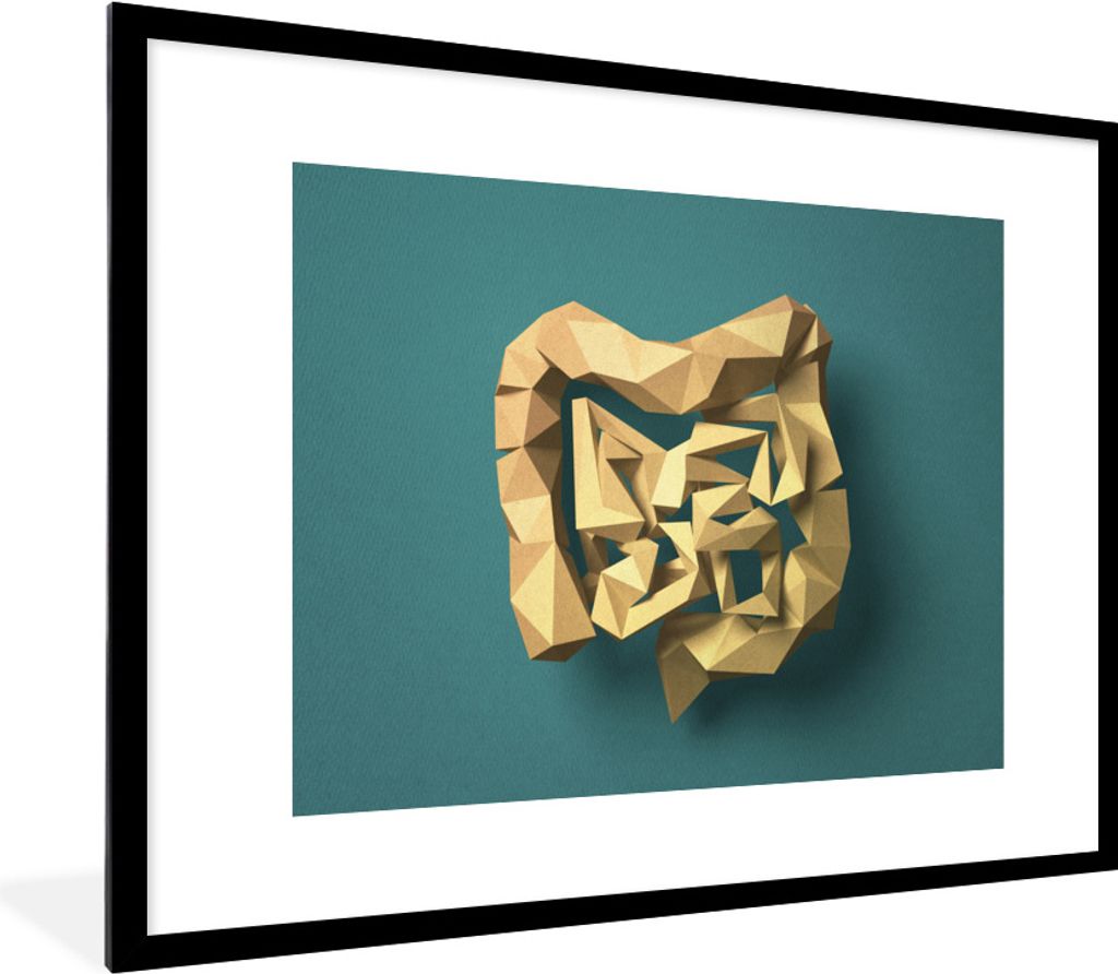 MuchoWow Gerahmtes Poster Papier Doppelpunkt 80x60 cm - Poster mit Schwarzem Bilderrahmen Wandposter Rahmen Foto Bilder - Schlafzimmer-Dekoration...