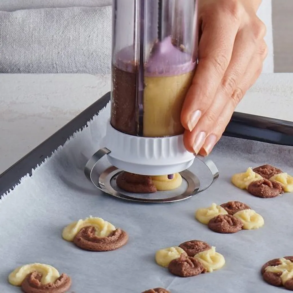 Machine à biscuits et sablés bicolores Betty Bossi à 7 disques