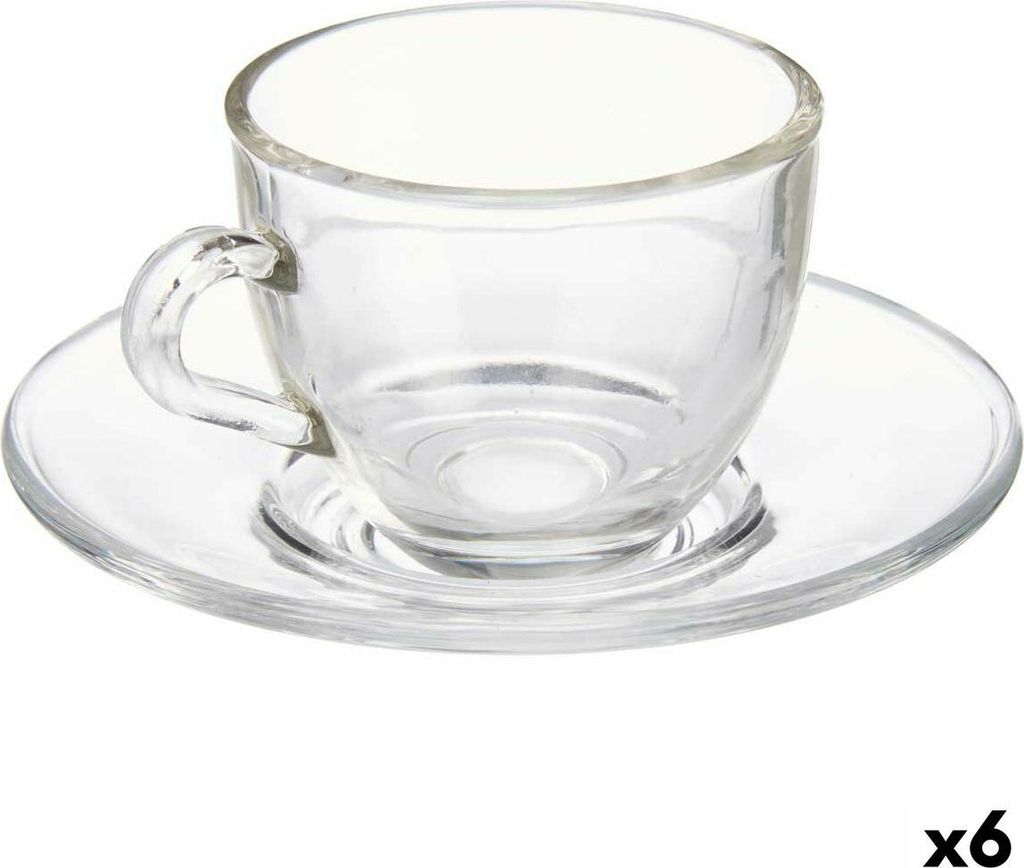Hrnek s průhlednou skleněnou deskou 85 ml (6 kusů) Obrázek produktu 