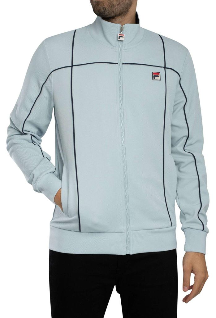Fila Armando Trainingsjacke mit kontrastierenden Paspeln, Blau 3XL