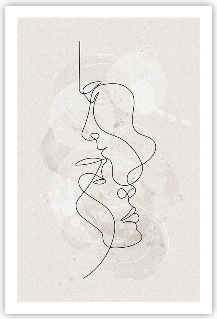 Poster - Poster ohne Rahmen - Einzeilig Mann Frau - 61x91,5 Produktbild 