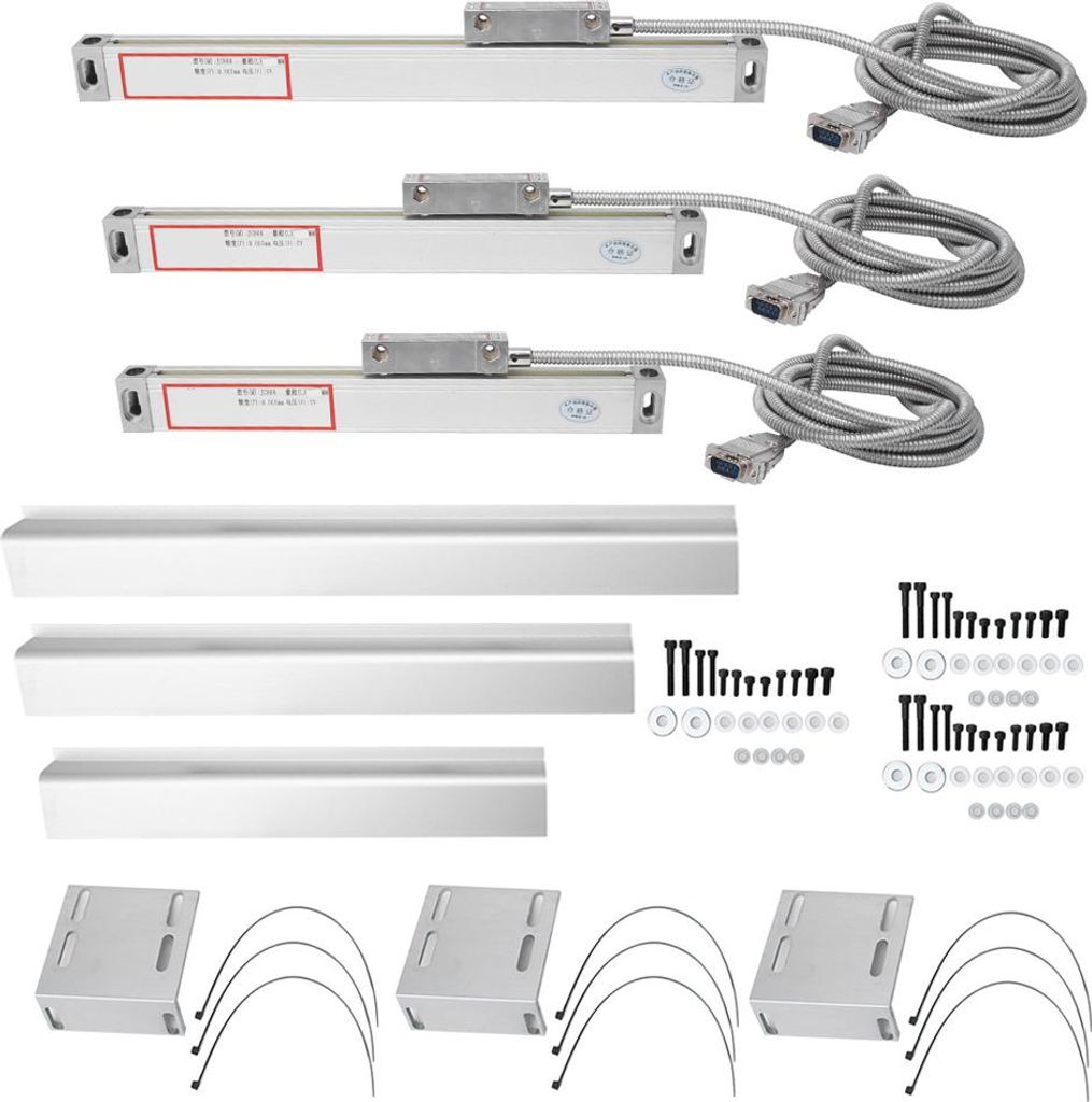 3-teiliges Set linearer Skalen für digitale Encoder 2AE/3AE Achsenanzeige (DRO) šC Industriebedarf šC 0šC50 mm / 0šC250 mm / 0šC400 mm