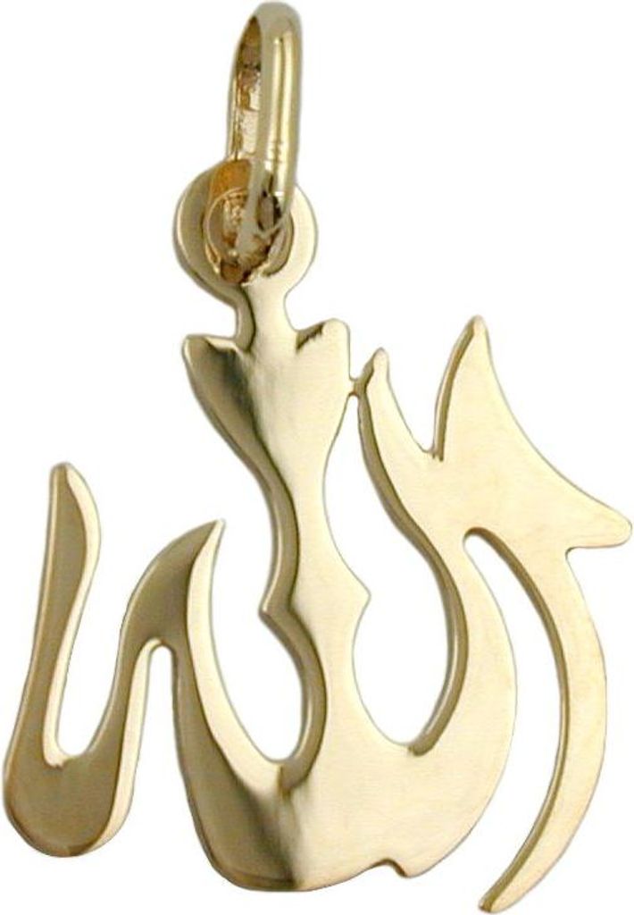 Anhänger 18x15mm Allah glänzend 14Kt GOLD gold 18x15mm Produktbild 