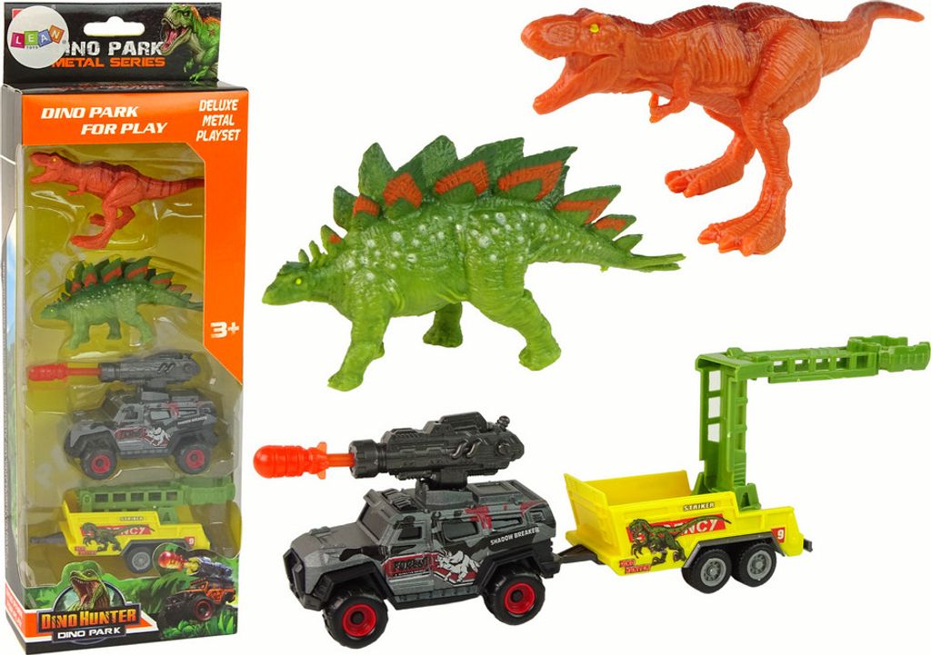 Dinosaurier-Set Auto-Rakete Anhänger Produktbild 
