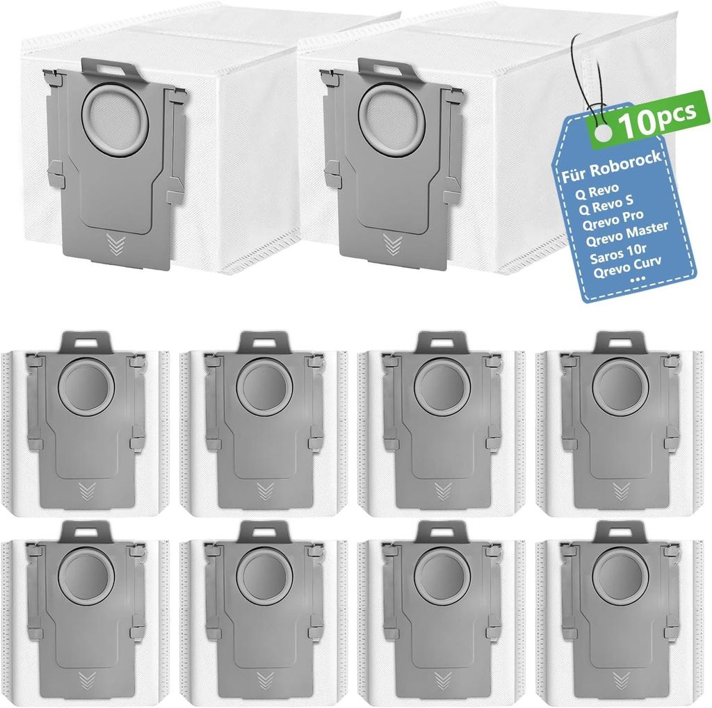 10 Stück Staubbeutel für Roborock QV 35A/35S/Saros Produktbild 