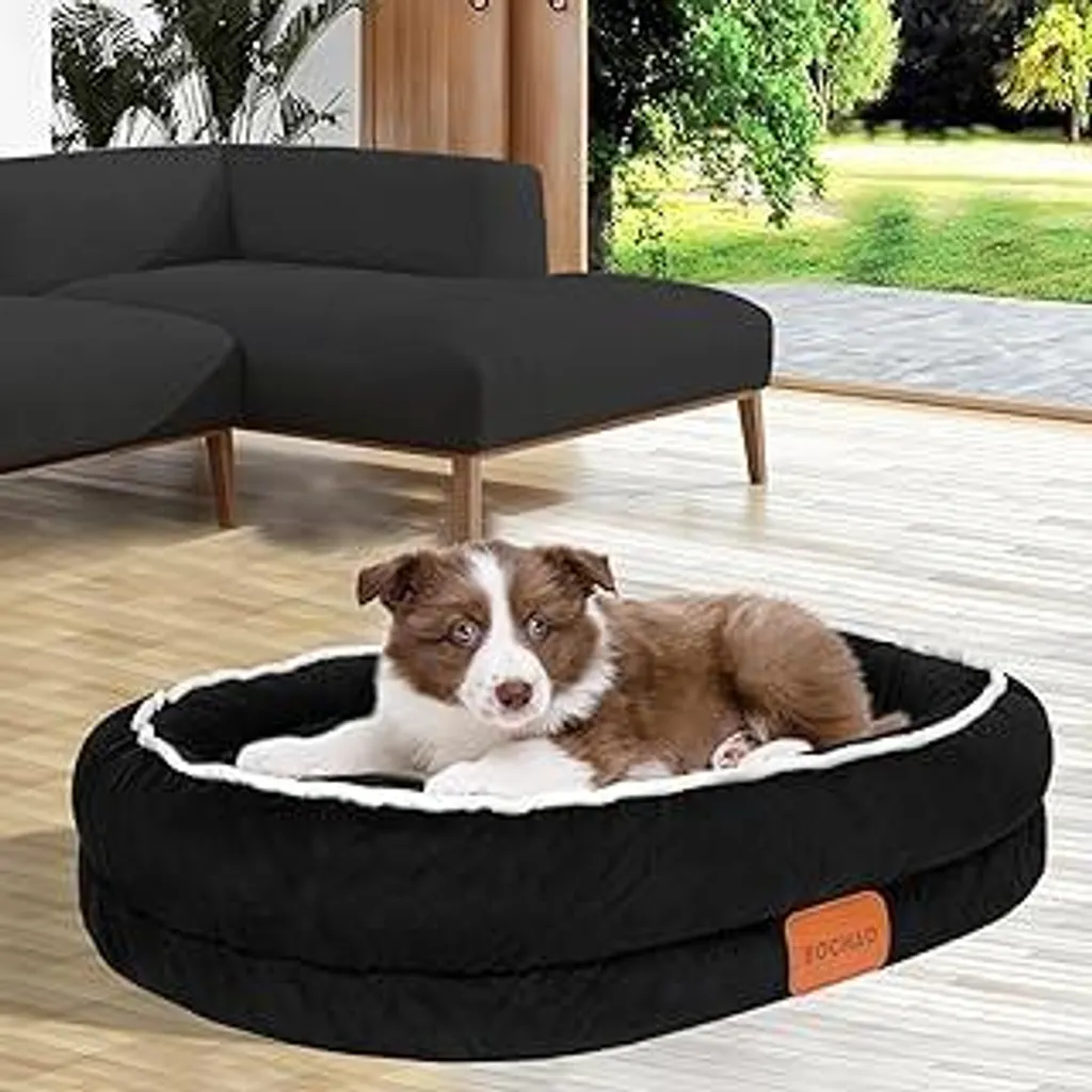 Lettino Cani Memory Foam Ortopedico M 71x55 Nero | Divano Lavabile