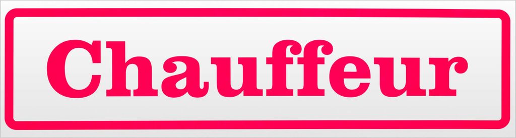 Kiwistar Chauffeur Magnetschild Schild magnetisch - 45cm Neonpink - Magnetfolie für Auto PKW Kfz