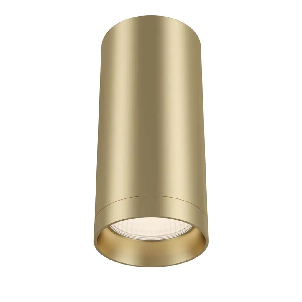 Plafoniera Alluminio Oro Opaco H 13 cm - Design Moderno e Durata LED - 6