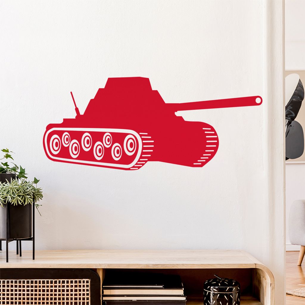 Panzer Krieg Panzerfahrer Wandtattoo Wandaufkleber Wall Sticker - Dekoration, Küche, Wohnzimmer, Schlafzimmer, Badezimmer