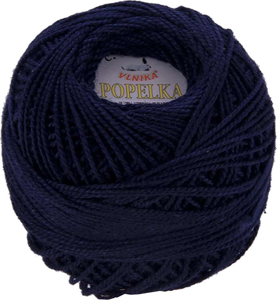 10g Stickgarn / Häkelgarn Popelka 85m 100% Baumwolle Filethäkeln Sticken Häkeln Farbwahl, Farbe:dunkelblau