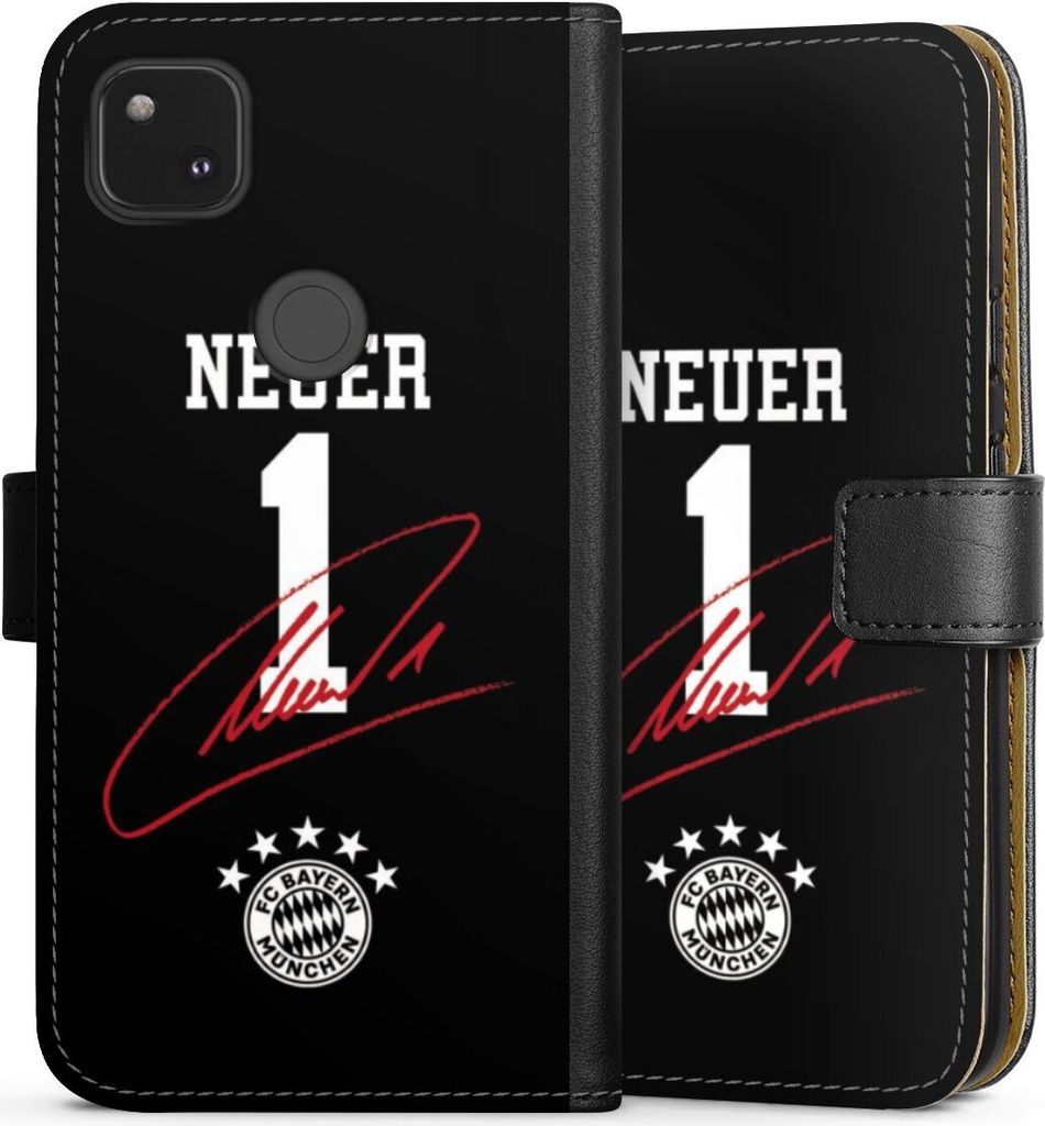 DeinDesign Klapphülle für Google Pixel 4a Handytasche Lederhülle Tasche FC Bayern München FCB Manuel Neuer