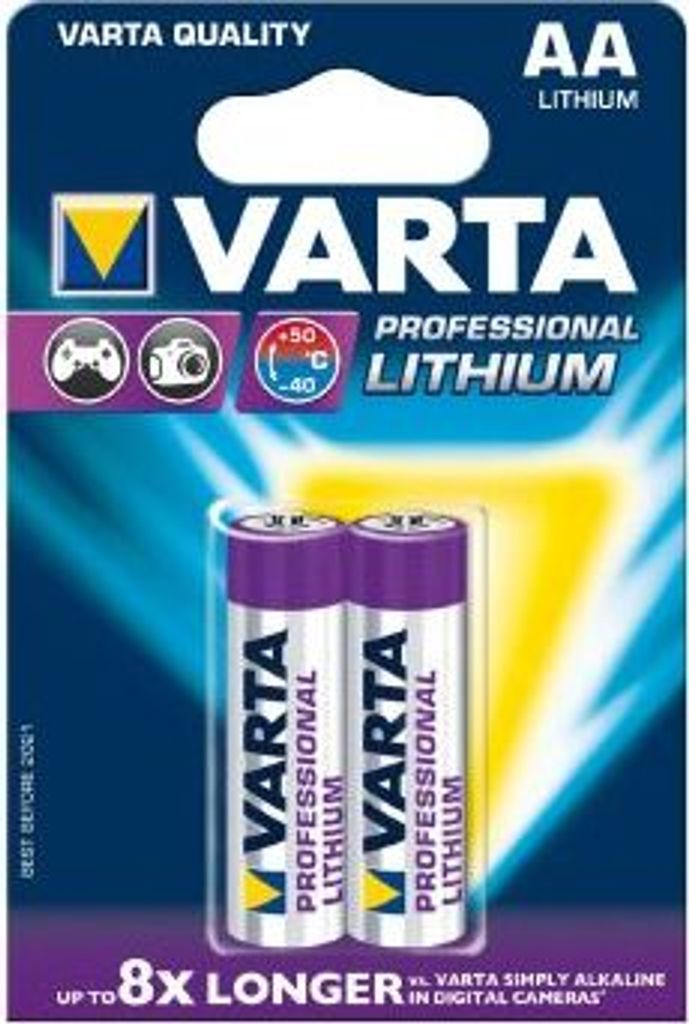 Varta Professional Lithium Batterie Mignon AA L91 2er Blister