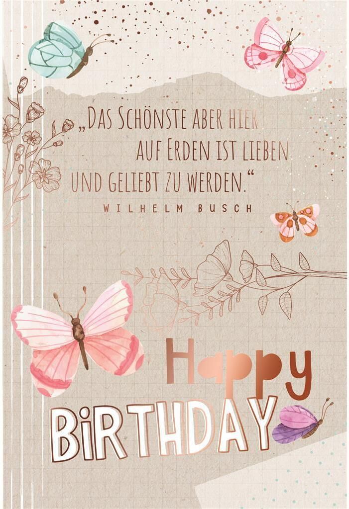 Geburtstag - Glückwunschkarte im Format 11,5 x 17 cm mit Umschlag