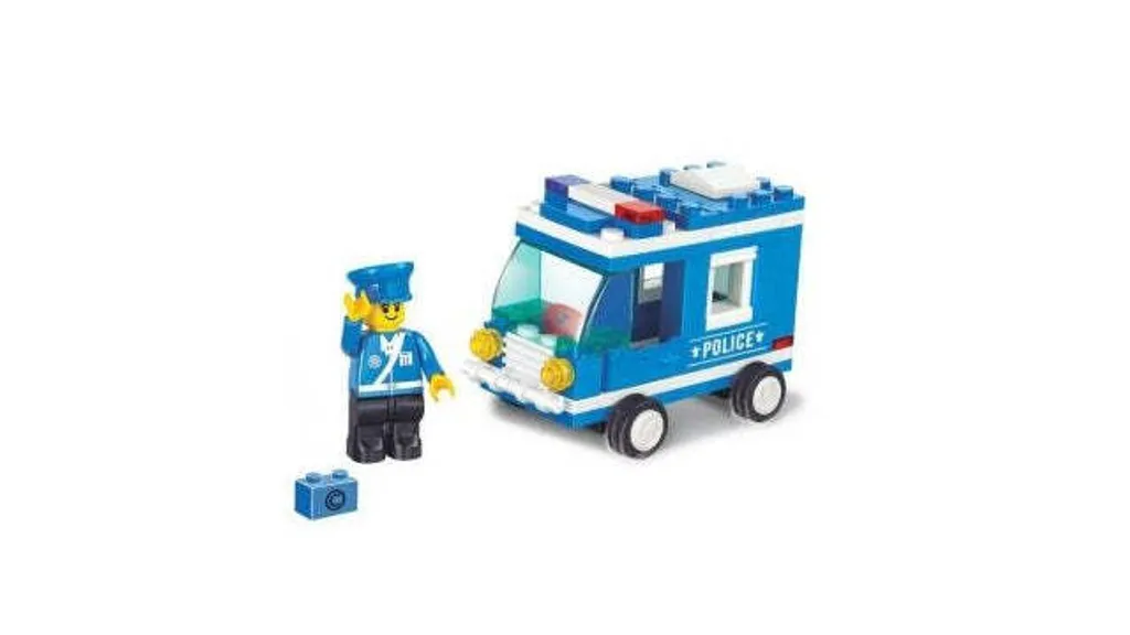 Sluban M38-B0177 Fourgon Police City Motors avec Briques Mobiles