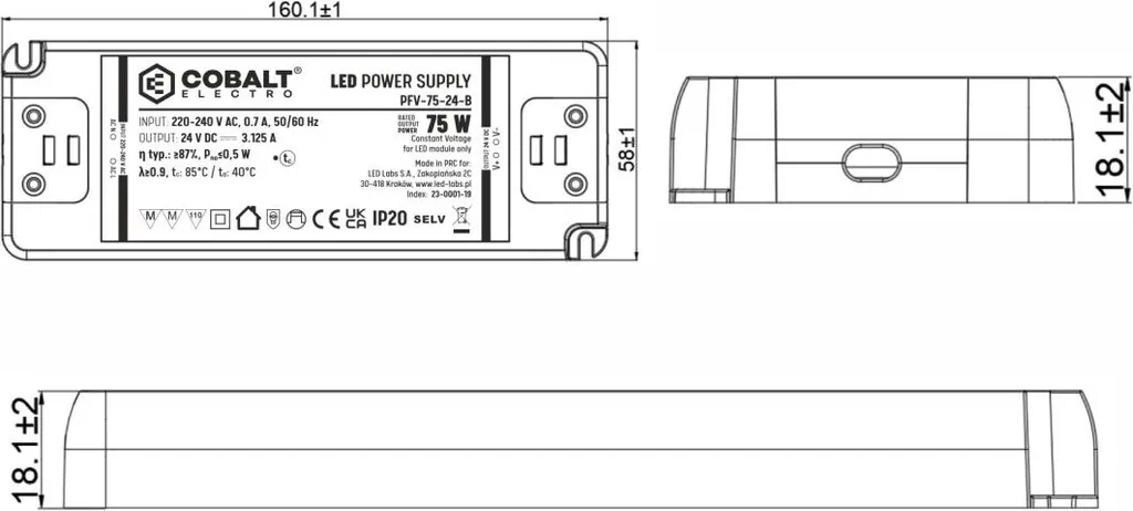 Alimentation LED 24V Compacte 75W - Transformateur Efficace et Sûr - 2