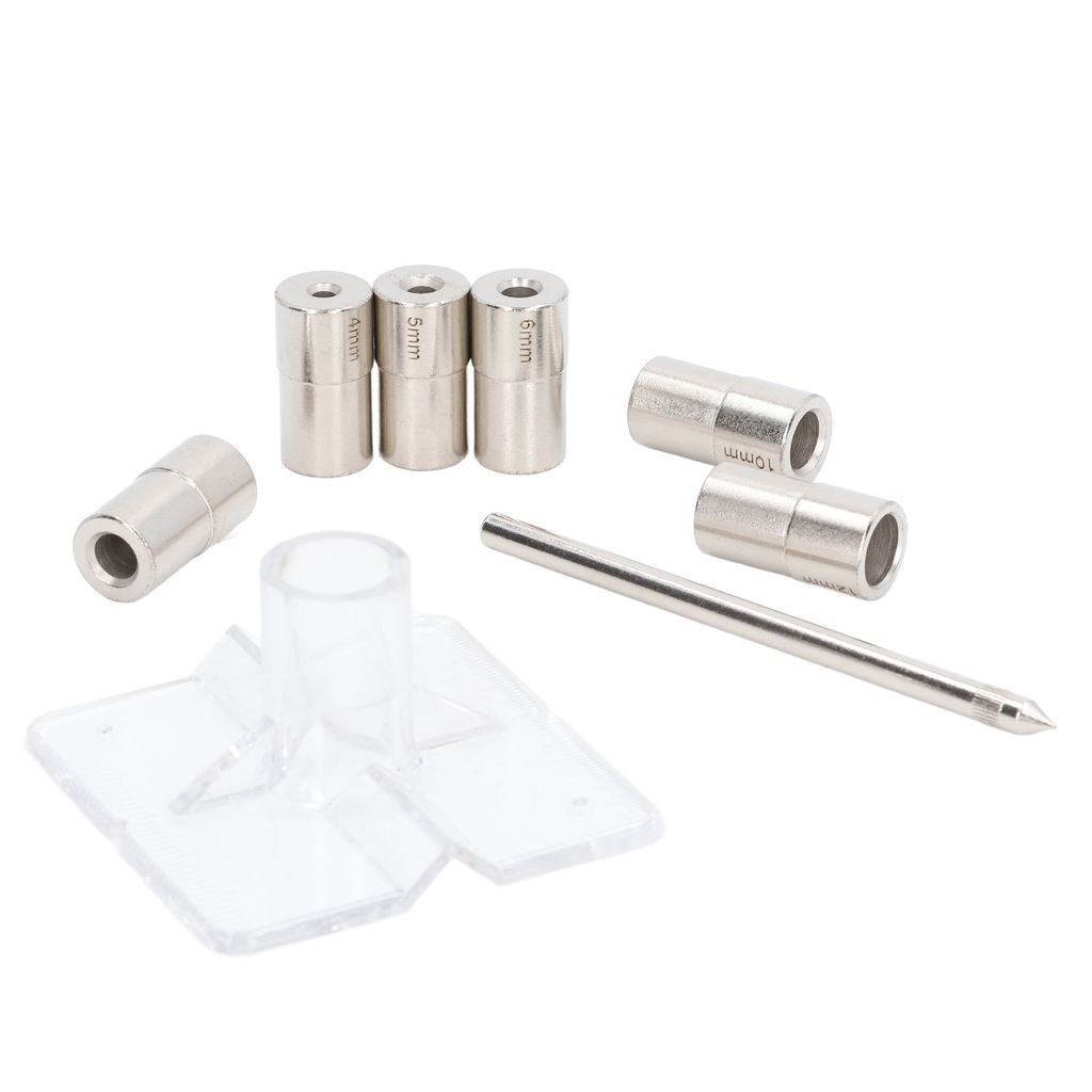 8-teiliges selbstzentrierendes Dübelvorrichtungs-Set, 6 Größen Innendurchmesser, Bohrbuchse aus legiertem Stahl, Bohrerführung, Zentrierstempel...
