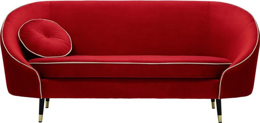 2,5-Sitzer Sofa Kooper-Velluto 7-Contrast piping-brass