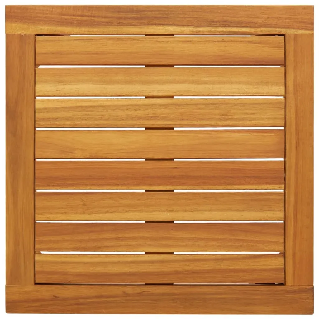 Ensemble de Balcon Gris Polyrotin et Acacia - Mobilier Robuste 3 pcs - 5