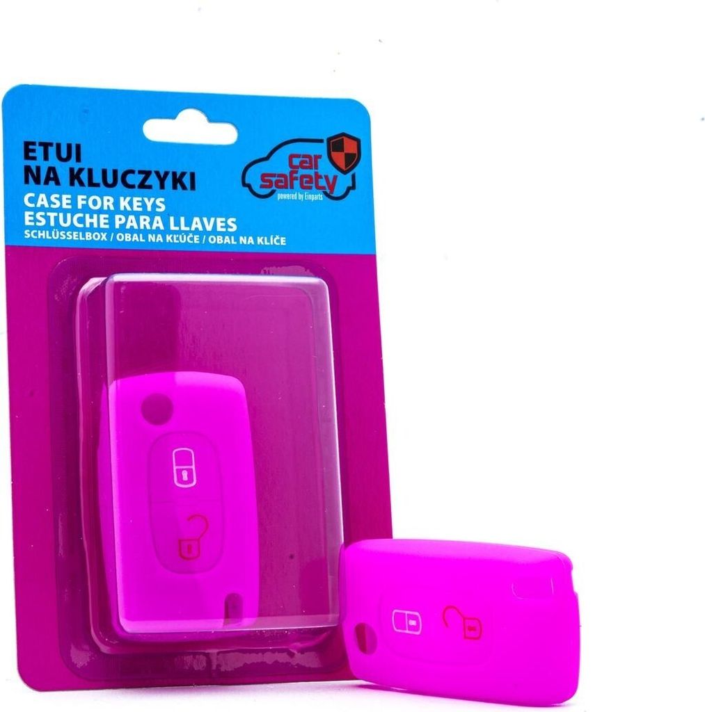 EINPARTS Schlüsseletui EPKC127 PINK passend für PEUGEOT 207 (WA, WC) Silikon Blisterpack