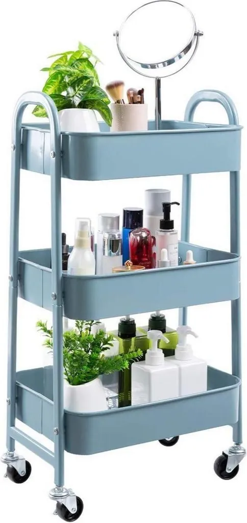 DOEWORKS Carrellino Multiuso 3 Piani | Salvaspazio Cucina e Bagno - 3