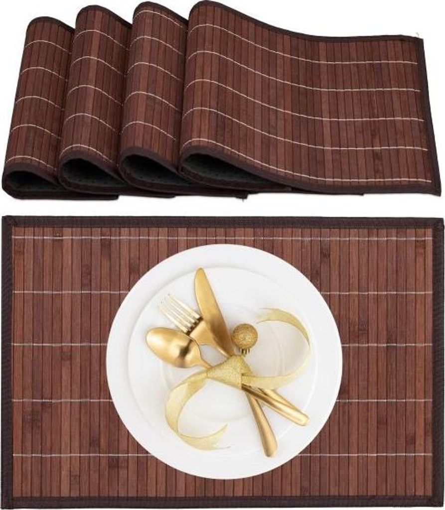 Set de table 4 pièces bambou Image du produit 