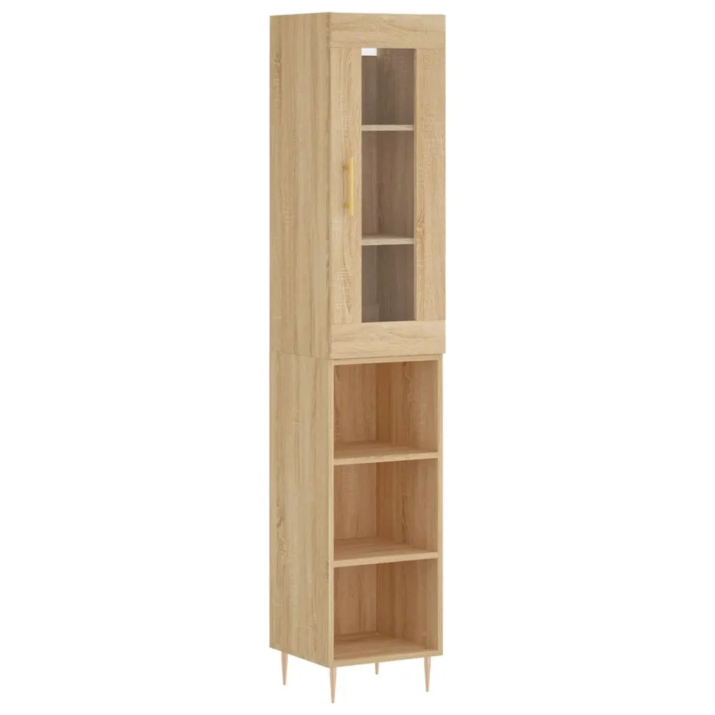 Offerta Credenza Stretta 180cm Rovere Sonoma | Mobile Alto Economico