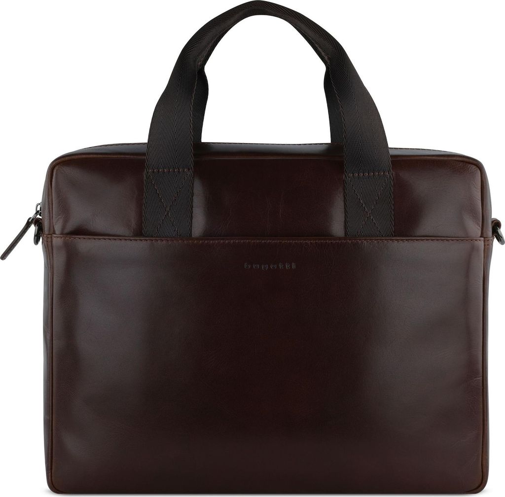 bugatti Businesstasche Umhängetasche mit Laptopfach Romano Briefcase Brown dunkelbraun