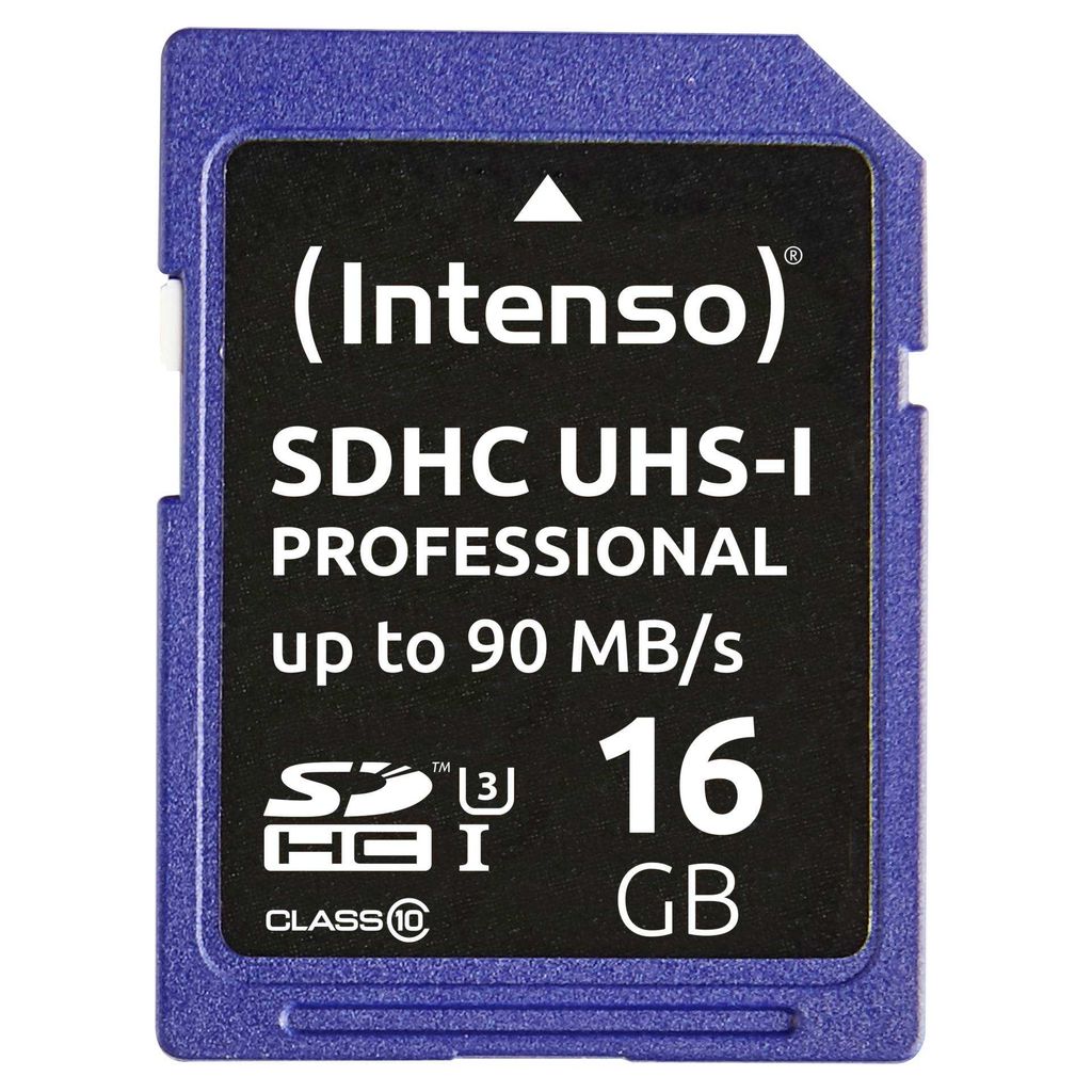 Intenso 3431470 SDHC Card 16GB Class 10 UHS-I Professional Image du produit 