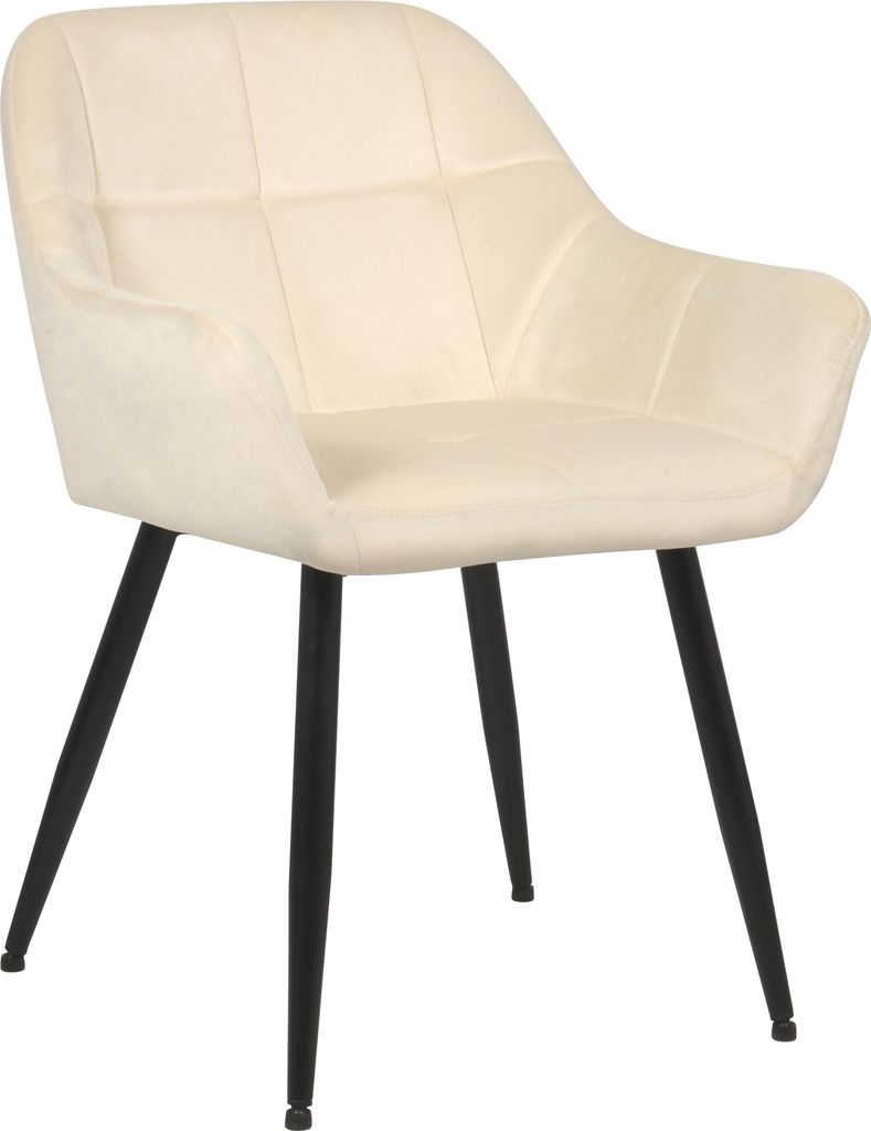 Esszimmerstuhl HLO-CP15 Samt creme