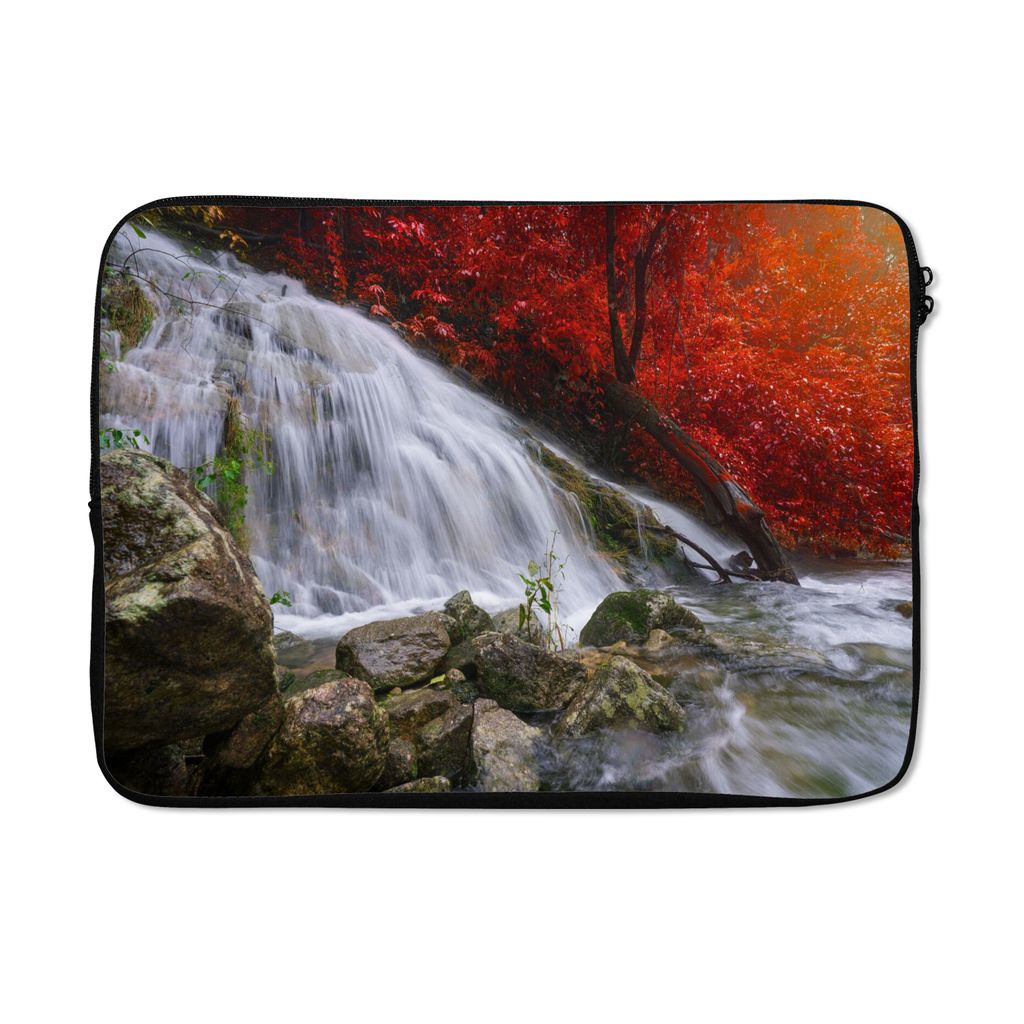 MuchoWow Laptop Hülle 14 ZollWasserfall - Felsen - Wasser - Herbst Laptoptasche - Laptoptasche - Stoßsicher - Schutzhaube
