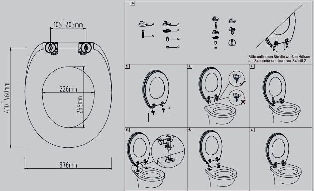Primaster WC-Sitz mit Absenkautomatik Bambus Produktbild 3