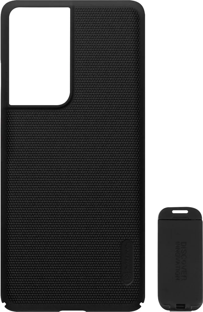 Nillkin Super Frosted Shield S21 Ultra - Cover Nera con Supporto Video