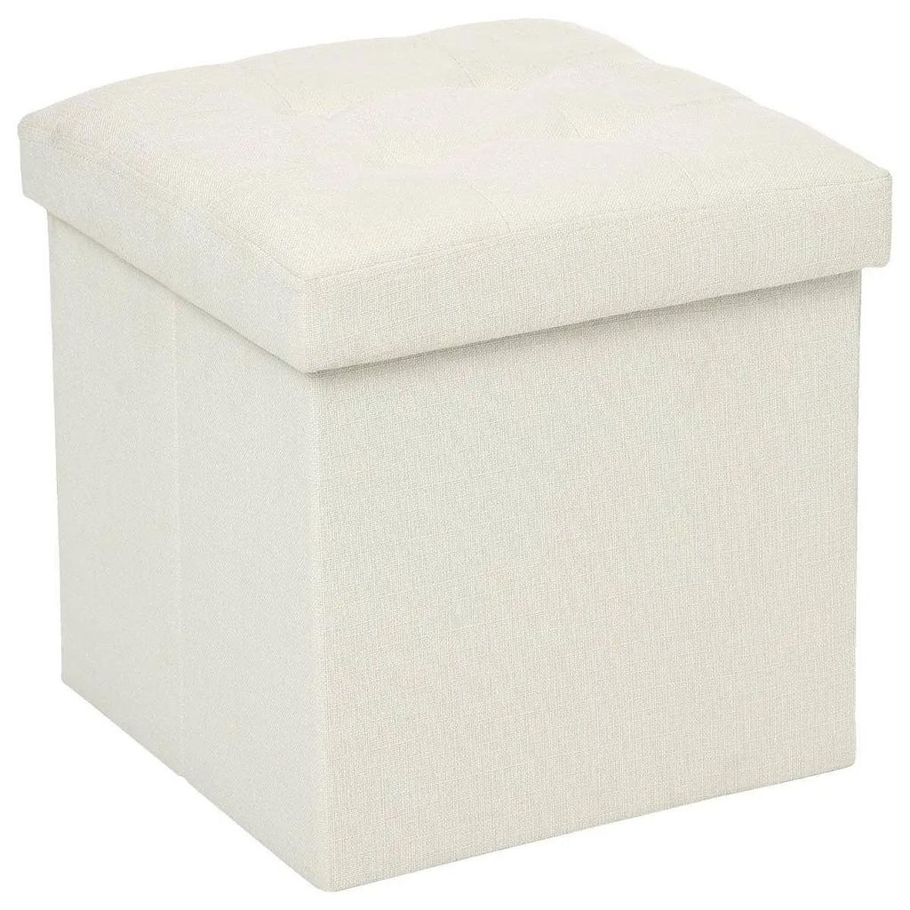 Pouf pliant avec rangement, repose-pieds, récipient avec Image du produit 