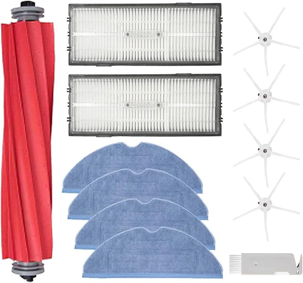 Ersatzpads für Roborock T7S T7SPlus S7 / S7 Max V / S7 MaxV PLUS Wiederverwendbare Hartboden Expert Wet Ersatz Mikrofaser Soft Pad X 4 Filter X2 K...