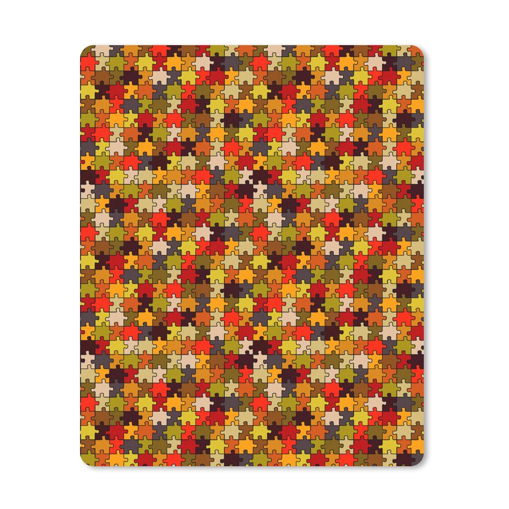 MuchoWow Mauspad Mousepad Puzzle - Muster - Herbst 30x40 cm - Mousepads - Maus Mat - Pad - Mausunterlage - Mausmatten