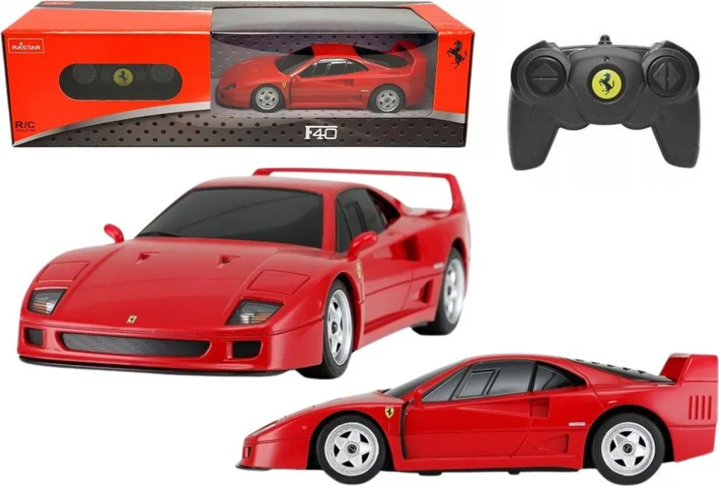 Voiture télécommandée 1:24 Ferrari F40 rouge à haute fidélité RC