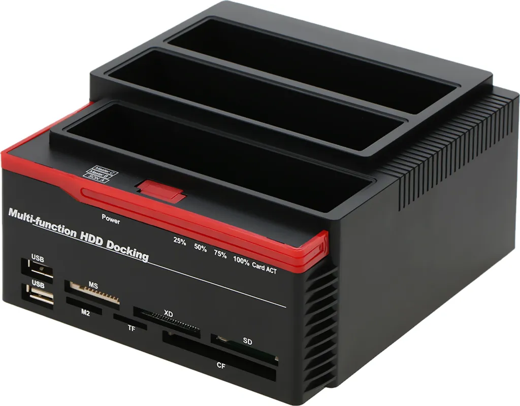 Docking Station Hard Disk 3 Slot IDE SATA USB 3.0 con Hub e Card Reader