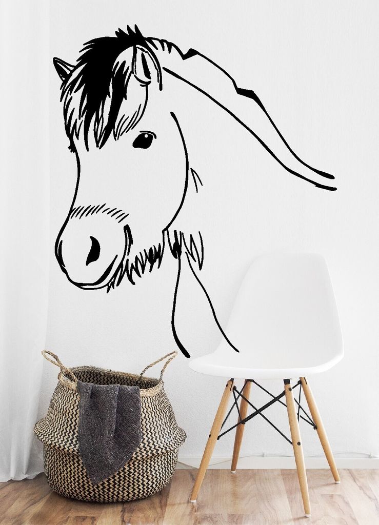 Wandaufkleber: 'Norwegerpony' - Norwegerpferd - Ponykopf