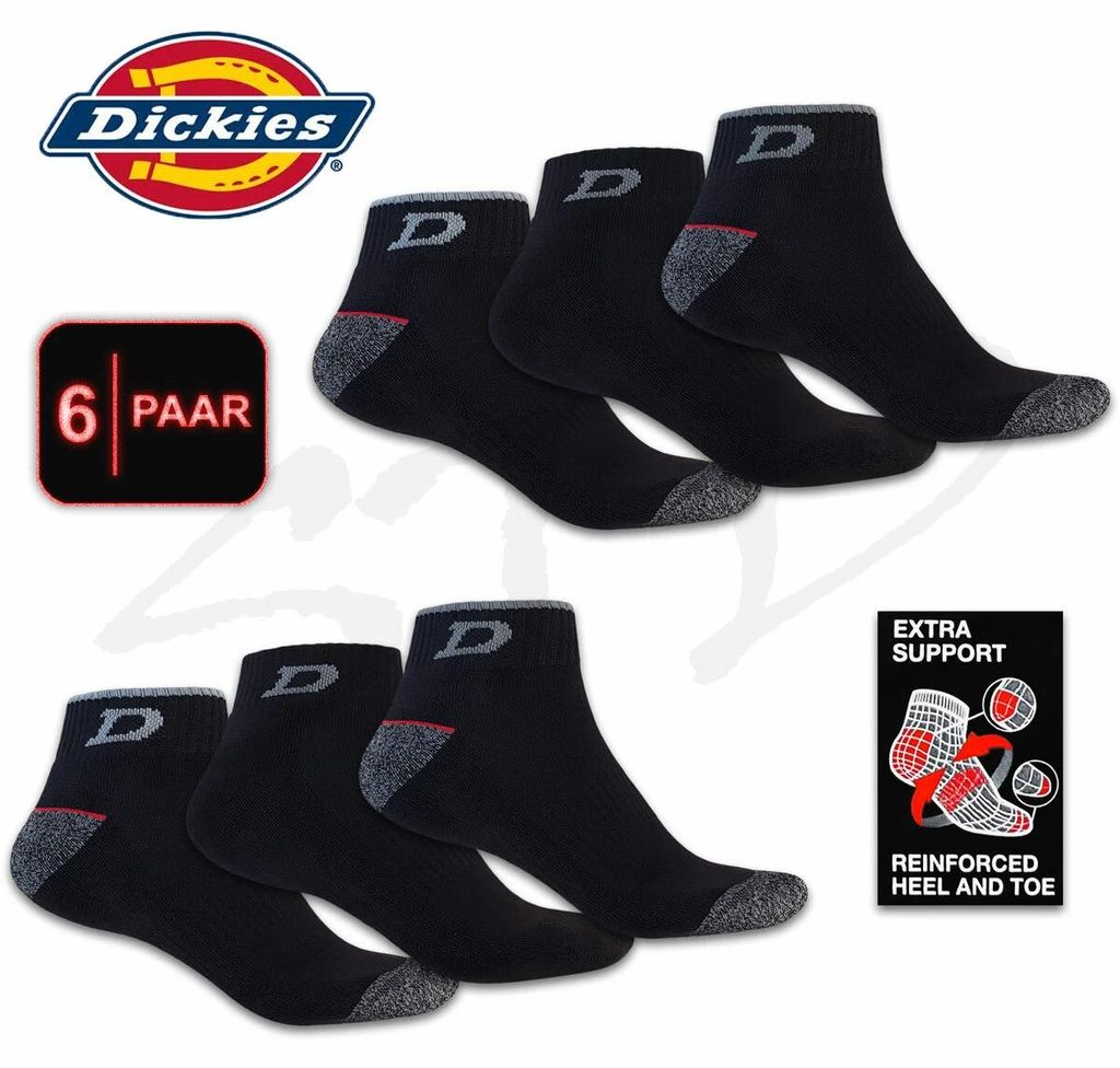 6 Paar DICKIES WORK SNEAKERS SOCKEN ArbeitsSneaker Produktbild 