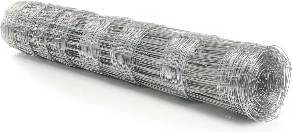 Grillage Noué en Fil de Fer Galvanisé 50m x 100cm - Maille 100/08/15