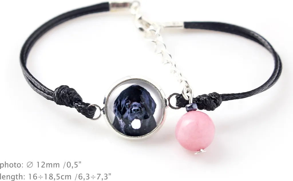 Terranova, Newfoundland - Set di gioielli con la tua foto, set realizzato a mano, bracciale e collana di Art.-Dog.
