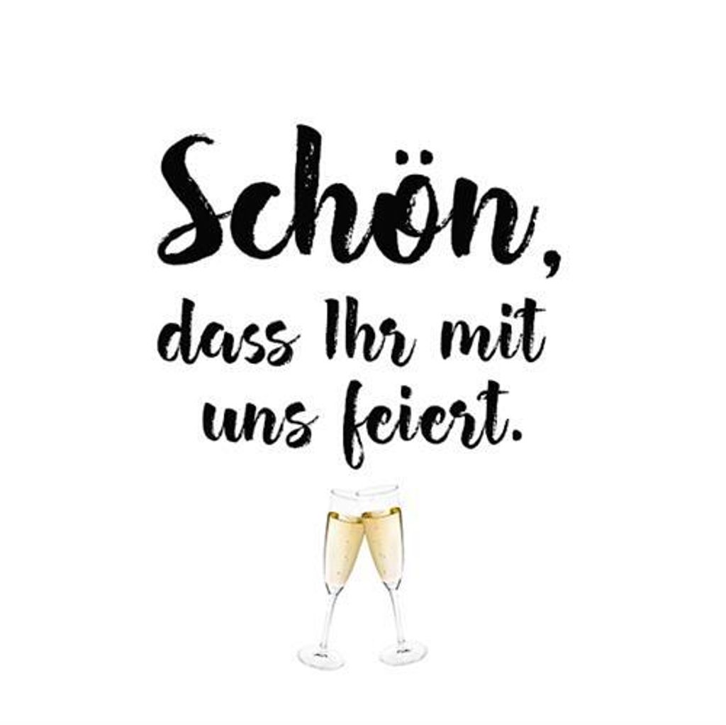 20 Servietten Schön Feiern - Mit uns 33x33cm Produktbild 