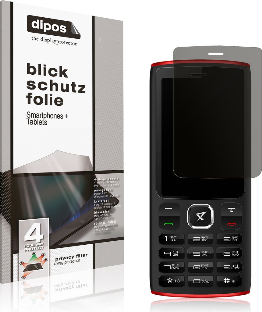 Blickschutzfolie für Ziox Thunder Mega matt Schutzfolie Folie Display Schutz dipos
