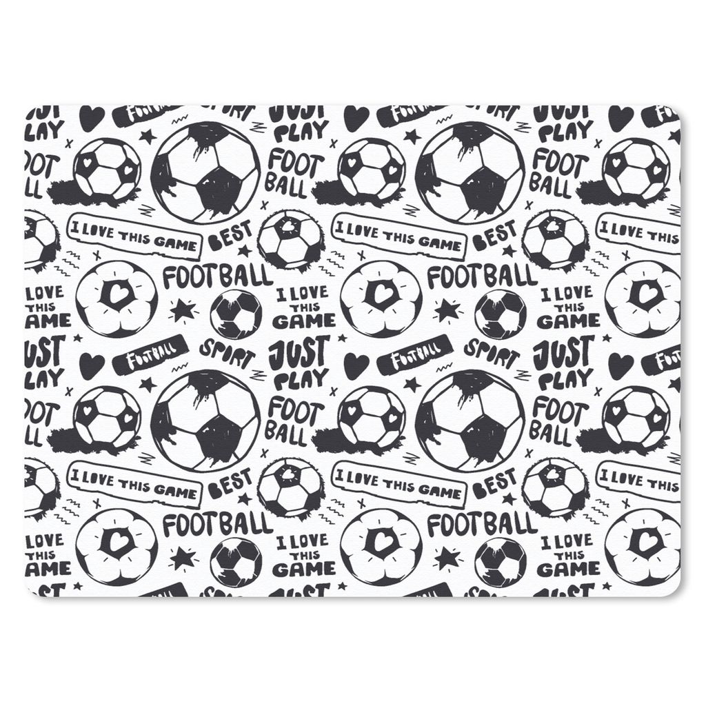 MuchoWow Mauspad Mousepad Fußball - Sport - Zitate - Muster 23x19 cm - Mousepads - Maus Mat - Pad - Mausunterlage - Schreibtischunterlage - Mauspad