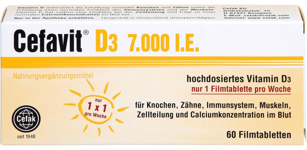 Cefavit D3 7.000 I.E. Filmtabletten, 60 St. Tabletten