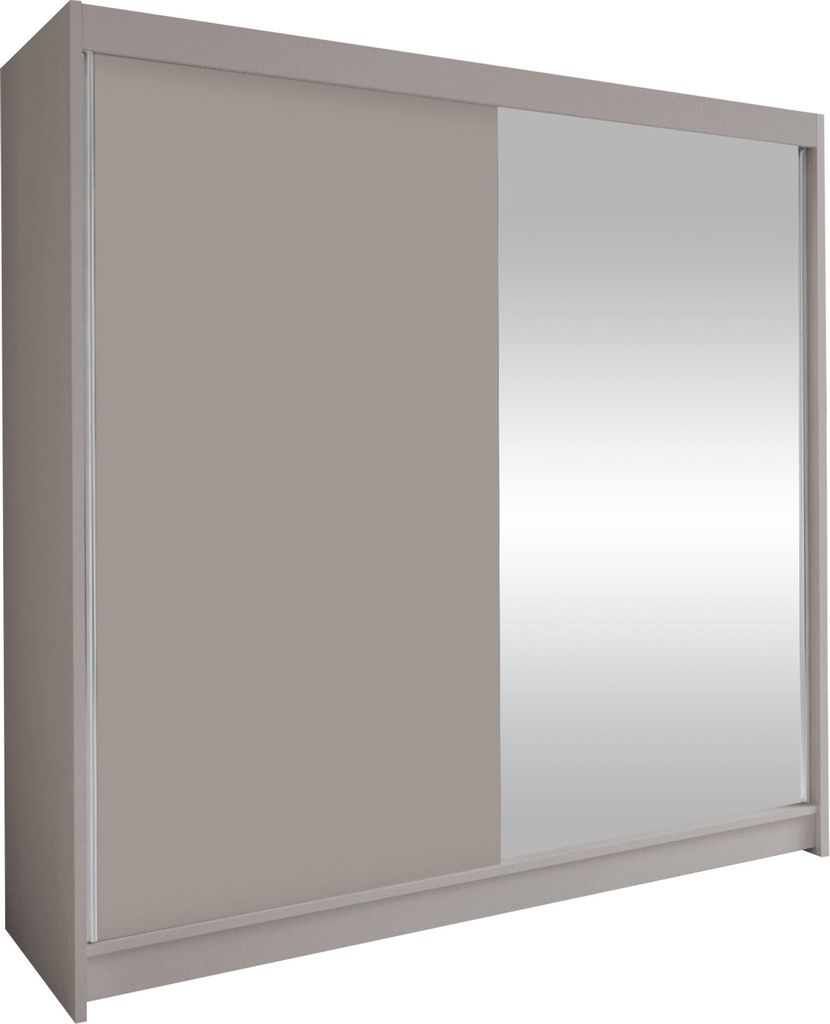 MIRJAN24 Schiebetürenschrank Talin I, Stilvoll Schlafzimmer Kleiderschrank (Farbe: Cashmere, ohne Beleuchtung)