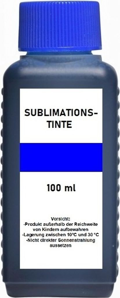 100 ml Sublimationstinte cyan - für Epson, Ricoh, Mutoh, Produktbild 